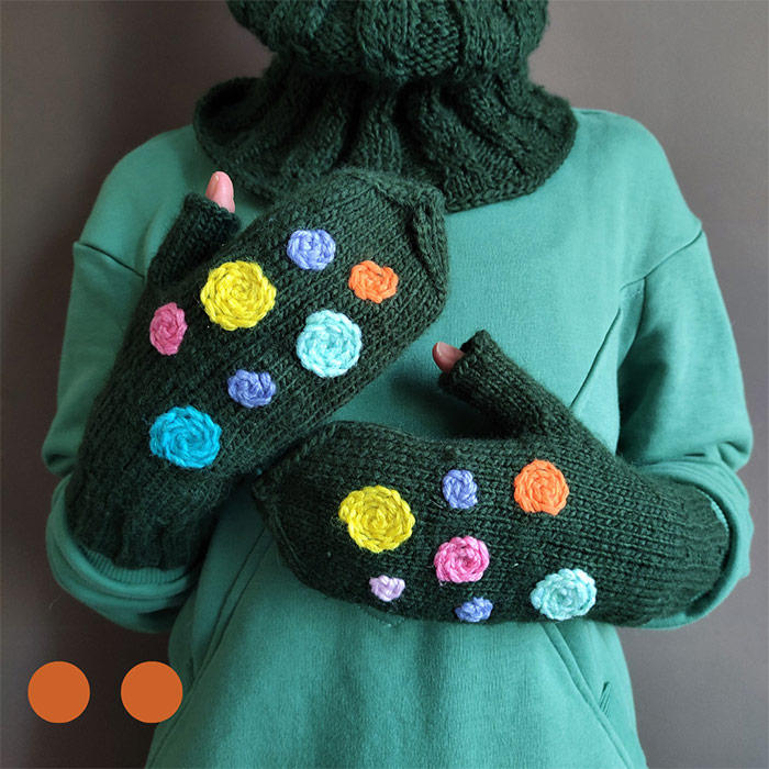 Рукавиці 'Кольорові кола'